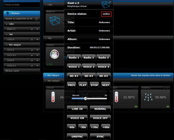 Intégrer son lecteur cloud audio HD Wifi Multiroom Sonoe iEast à sa box domotique Fibaro