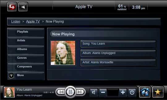 control4 itunes airplay