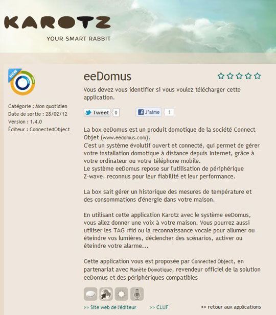 eedomus maj 1179 karotz