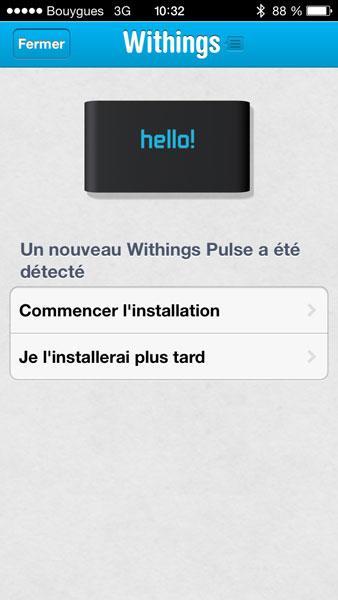 Withings Pulse iPhone app