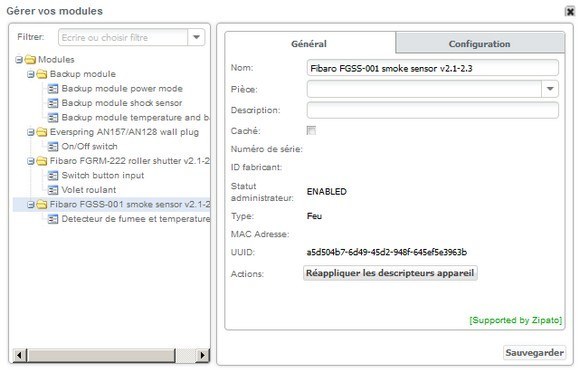 Guide d’installation du détecteur de fumée Fibaro FGSS-001 avec la Zipabox