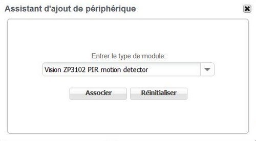 Guide d'installation du détecteur de mouvement ZP3102 Vision Security avec la Zipabox