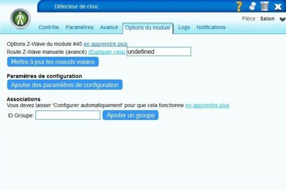 Guide d’utilisation du détecteur de choc Vision Security ZS5101 avec la Vera