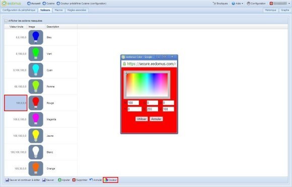 Guide d'utilisation du contrôleur RGBW Fibaro FGRGB-101 avec la box domotique Eedomus