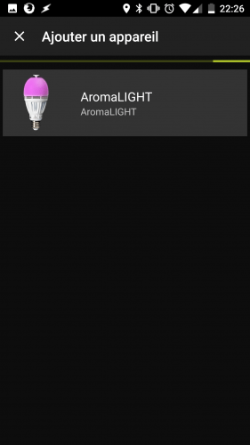 Test de l'ampoule Awox AromaLight Bluetooth BLE