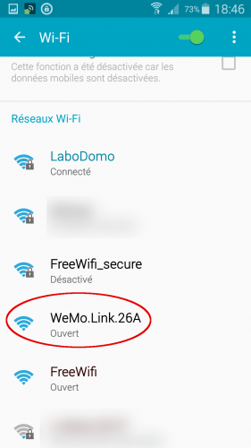 [Wemo App] 01 sélection wifi Wemo Link