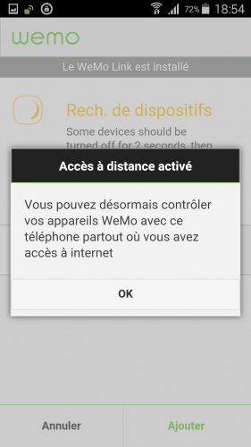 [Wemo App] 06 Validation config wifi perso