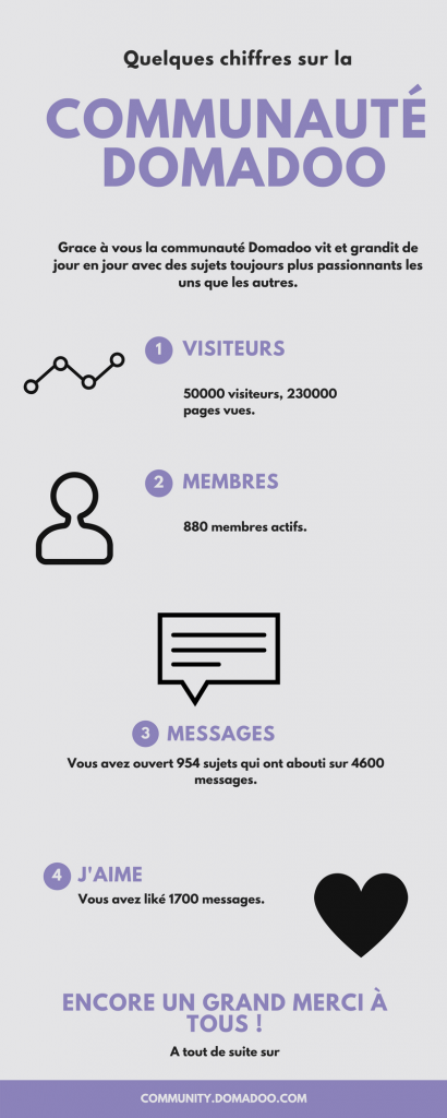 inforgraphie 1an community domadoo