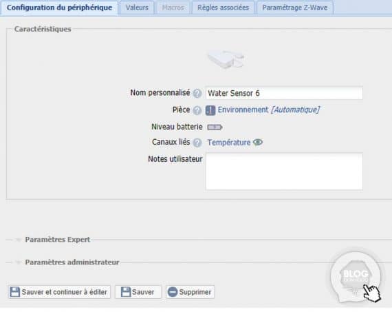 Configuration périphérique