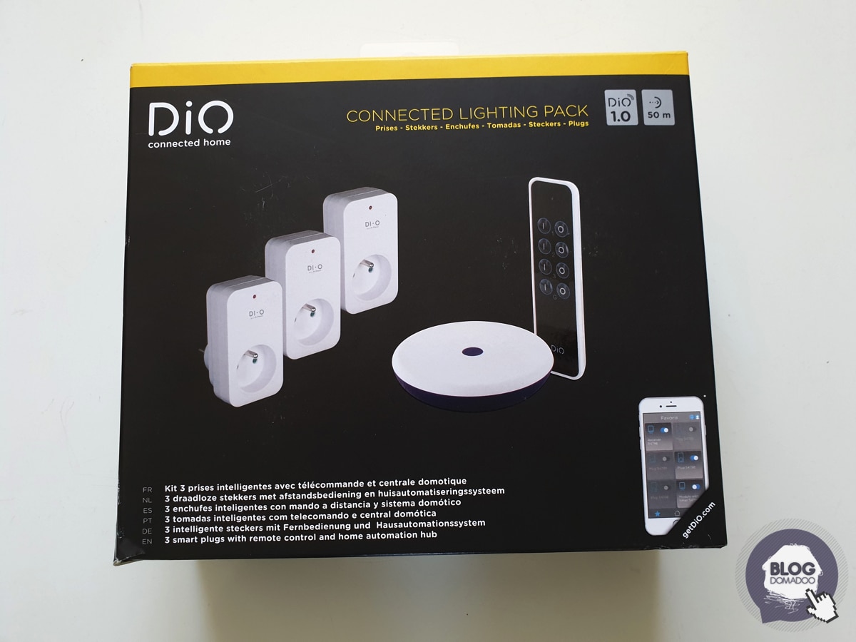 DiO Connected Home Kit 5 Prese Smart Nano On/off + Telecomando 4 Canali - 2300W, 433MHz, Compatibile LED
