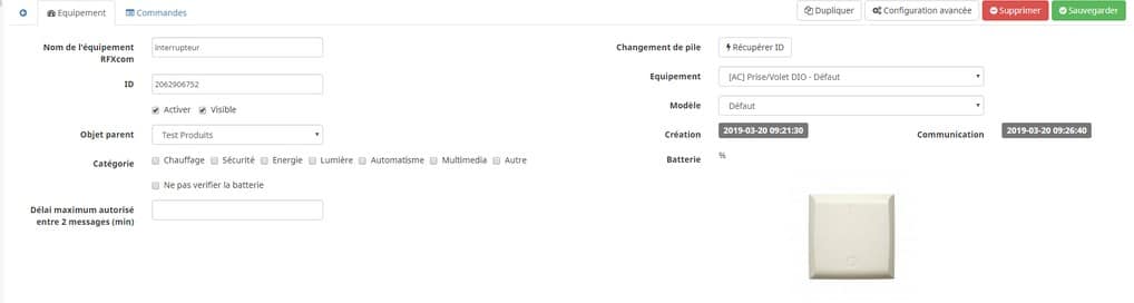 interrupteur jeedom prog