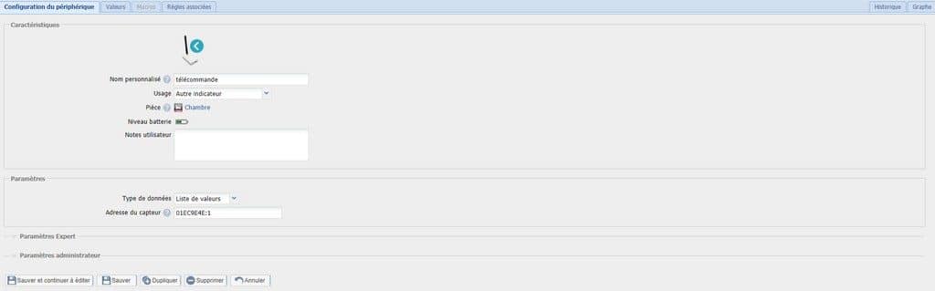télécommande eedomus prog