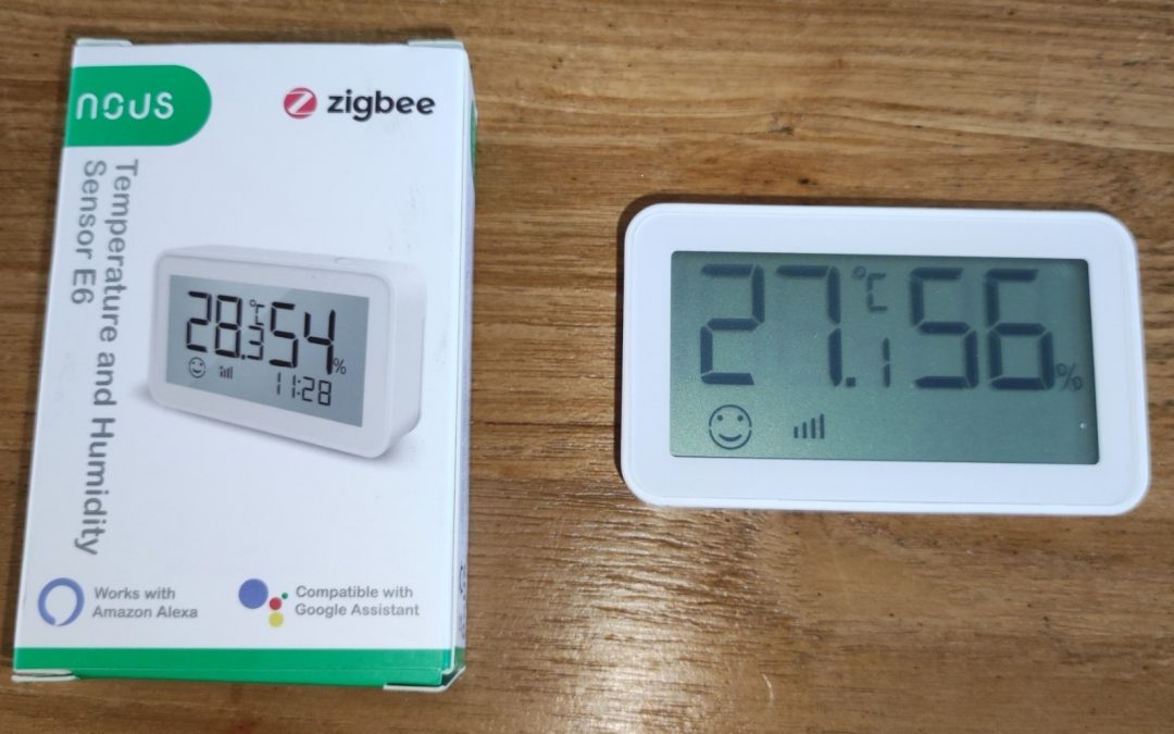 Découverte du capteur de température et d’humidité Zigbee 3.0 NOUS E6 compatible Tuya