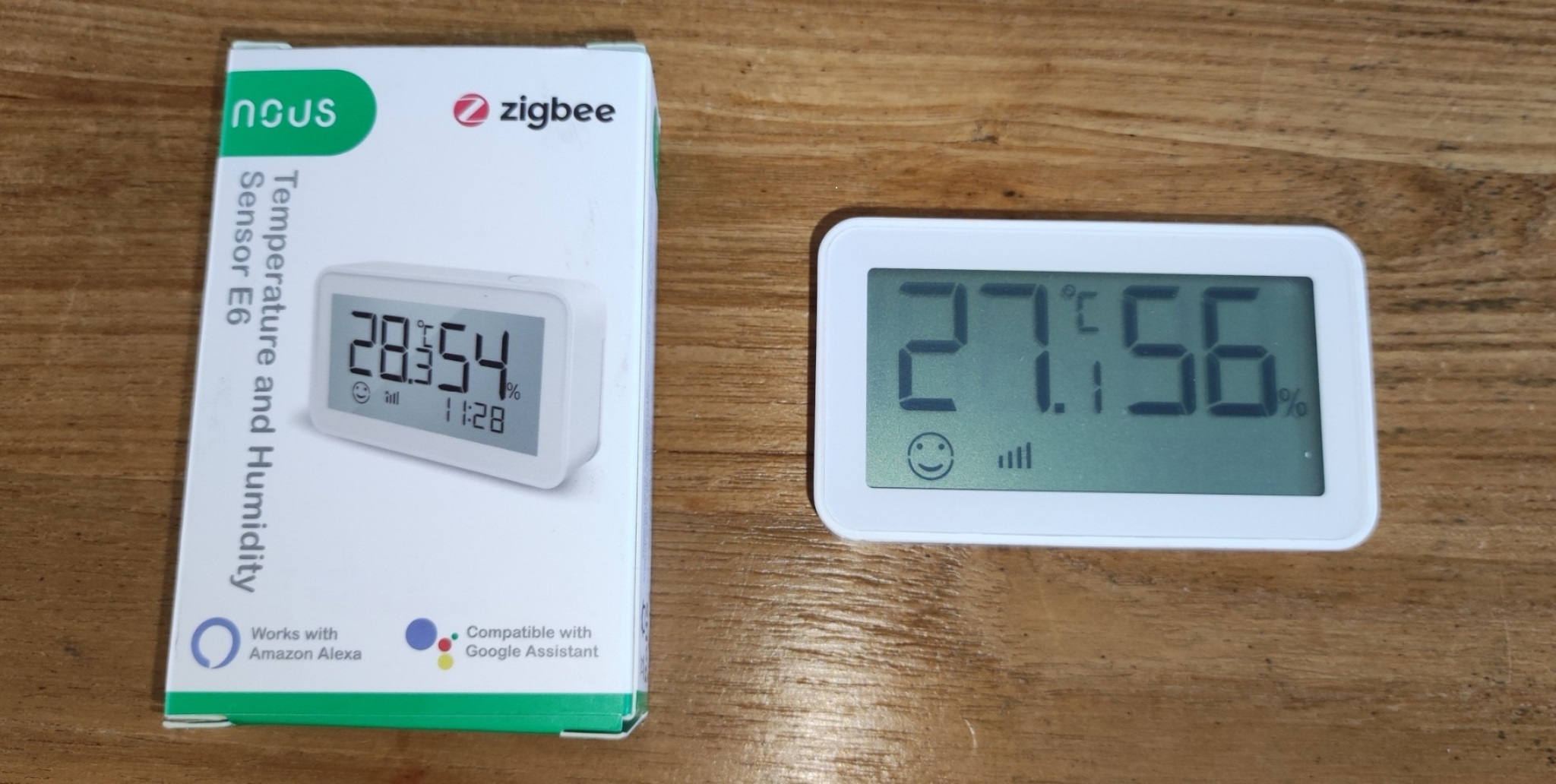 NOUS E6 Capteur de température, hygromètre Thermomètre intelligent