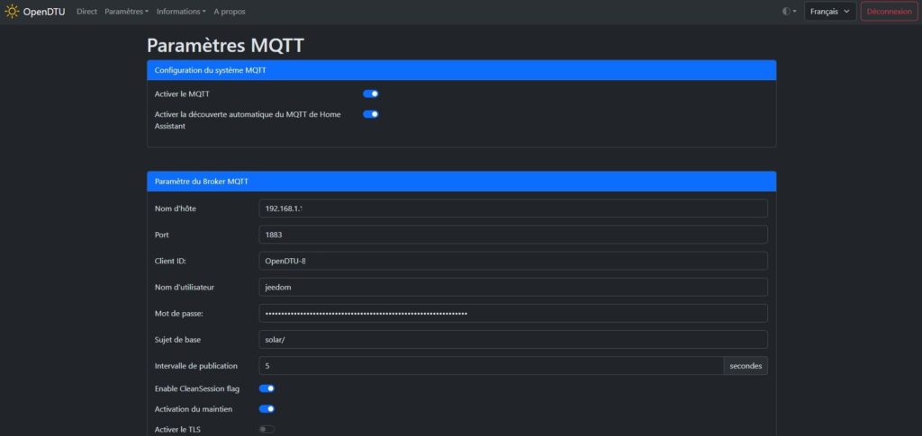 OpenDTU jeedom conf mqtt 001