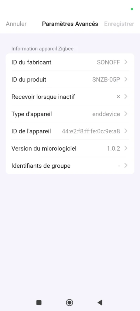 App Homey Sonoff snzb 05p detecteur fuite eau zigbee 2048x921 021