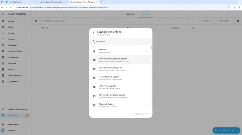 Utilisez Home Assistant avec Alexa (via Cloud Nabu Casa)