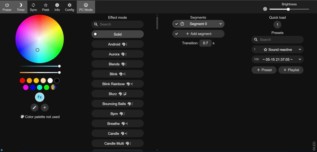 web interface