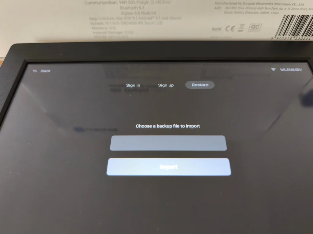 Tablette LinknLink IGS display max CPF1056 2048x1536 T039