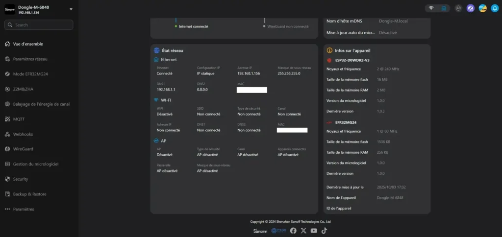 Nouveau Sonoff Dongle Max Zigbee Thread ethernet PoE DONGLE-M 23 Sonoff Dongle Max pres 002b