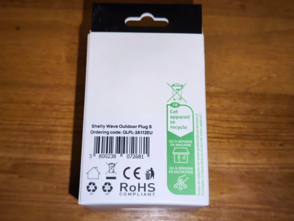 Prise Zwave 800 intelligente Shelly Outdoor Plug S Long Range 4 prise zwave800 shelly outdoor plug s eu lr 2048x1536 4