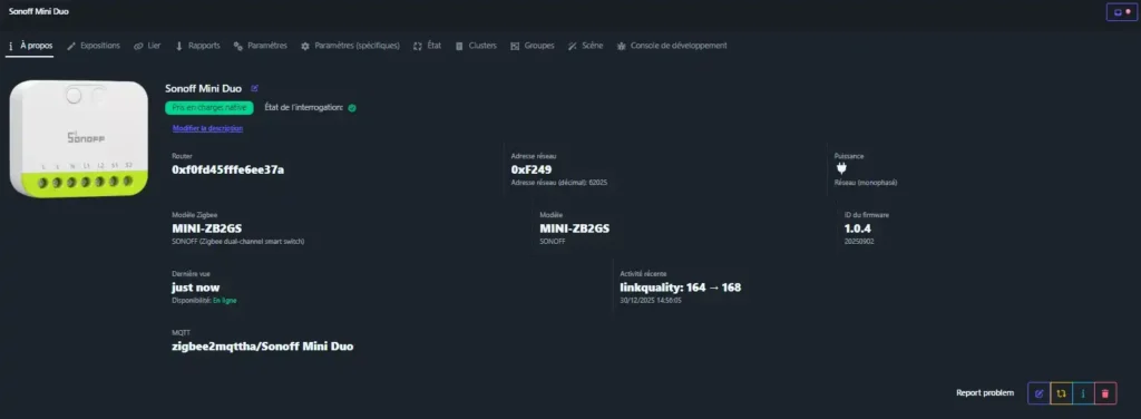 Sonoff Mini Duo module double On-Off zigbee et amplificateur 20 HA Z2M inc 011 1
