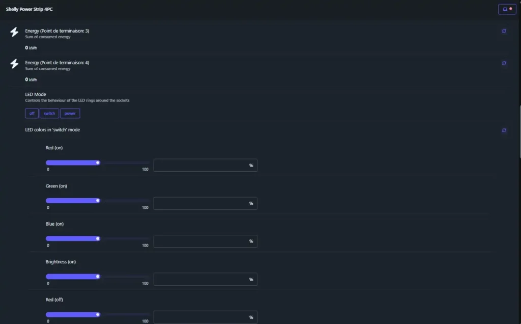 Multiprise Shelly power strip4 Gen4 Wifi Matter Zigbee 43 HA z2m inc 012c