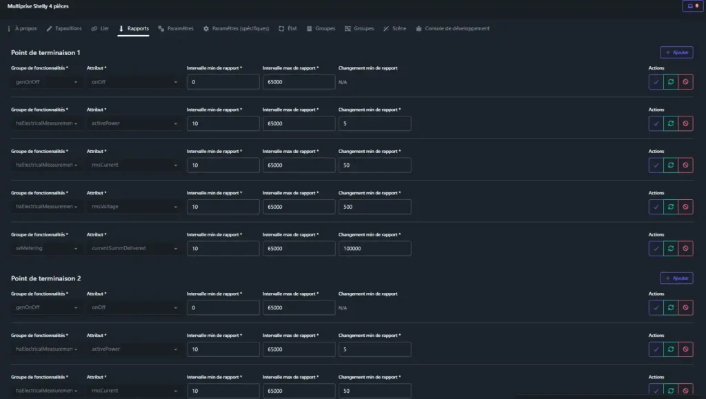 Multiprise Shelly power strip4 Gen4 Wifi Matter Zigbee 49 HA z2m inc 014a