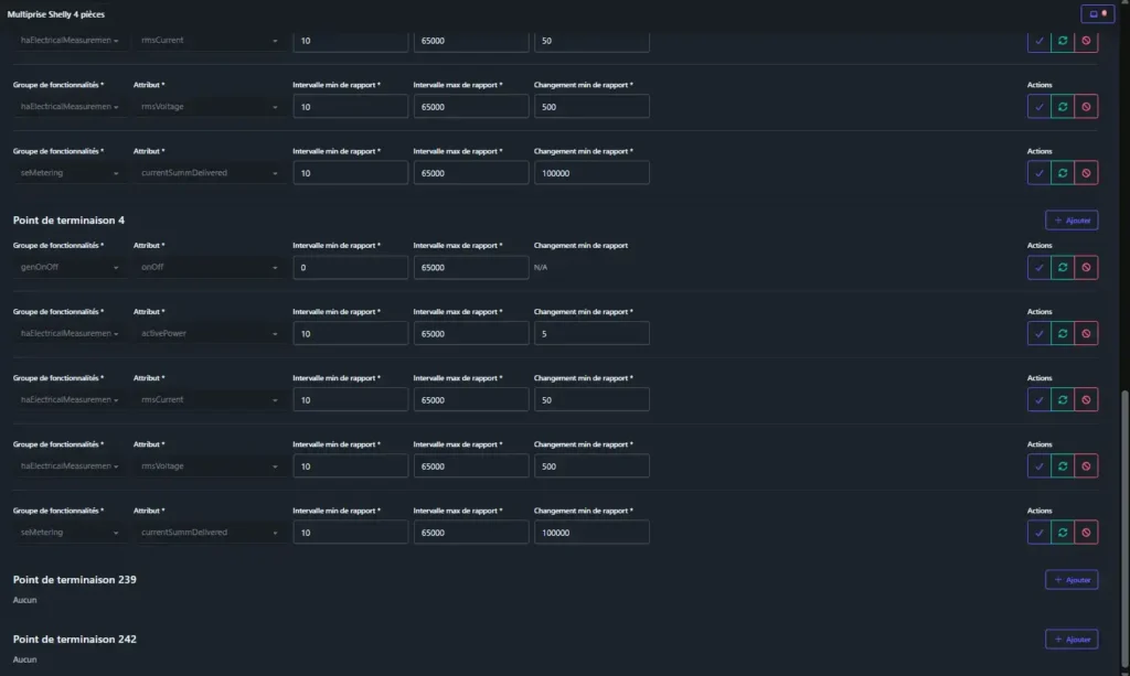 Multiprise Shelly power strip4 Gen4 Wifi Matter Zigbee 51 HA z2m inc 014c