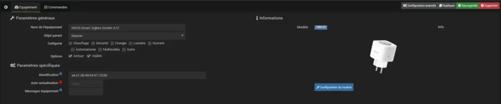 Découvrez de la prise Zigbee Nous Smart A7Z avec mesure de consommation 45 JeeZig inc 010 1