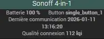 Tutoriel de la télécommande 4 boutons Sonoff ORB 4 in 1 zigbee 3.0 50 Jeezig dash 001