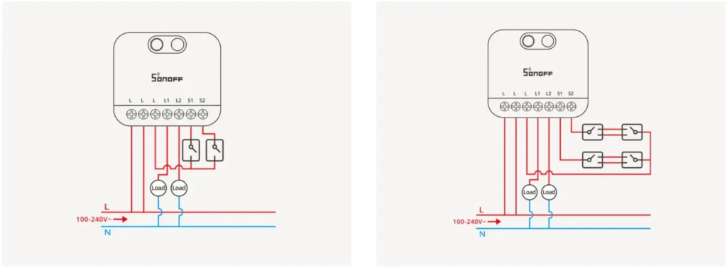 Sonoff MINI DUO-L module double sortie sans neutre Zigbee 3.0 14 Sonoff mini duo l cablage