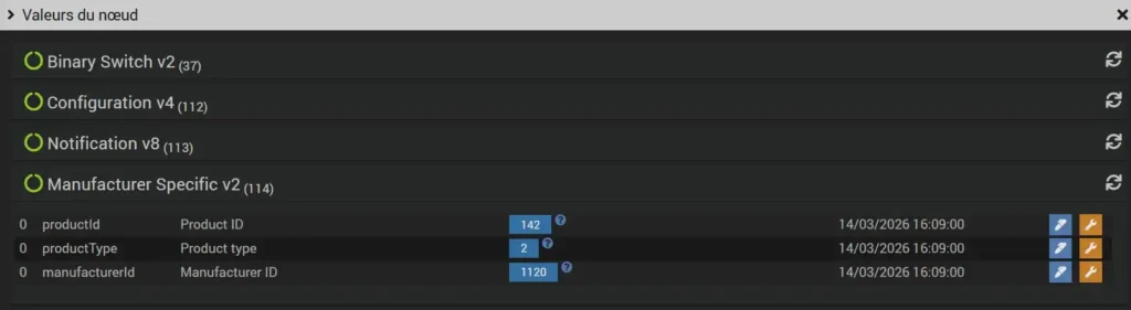 Test du module Shelly wave 1 mini ZWave Plus Long Range contact sec 46 Z Wave js inc 017
