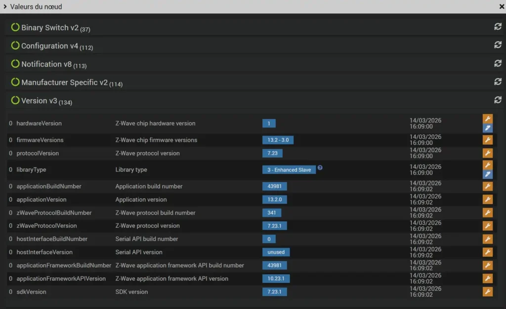 Test du module Shelly wave 1 mini ZWave Plus Long Range contact sec 47 Z Wave js inc 018