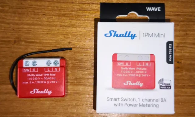 Test Shelly Wave 1PM mini ZWave Plus LR et mesure de conso