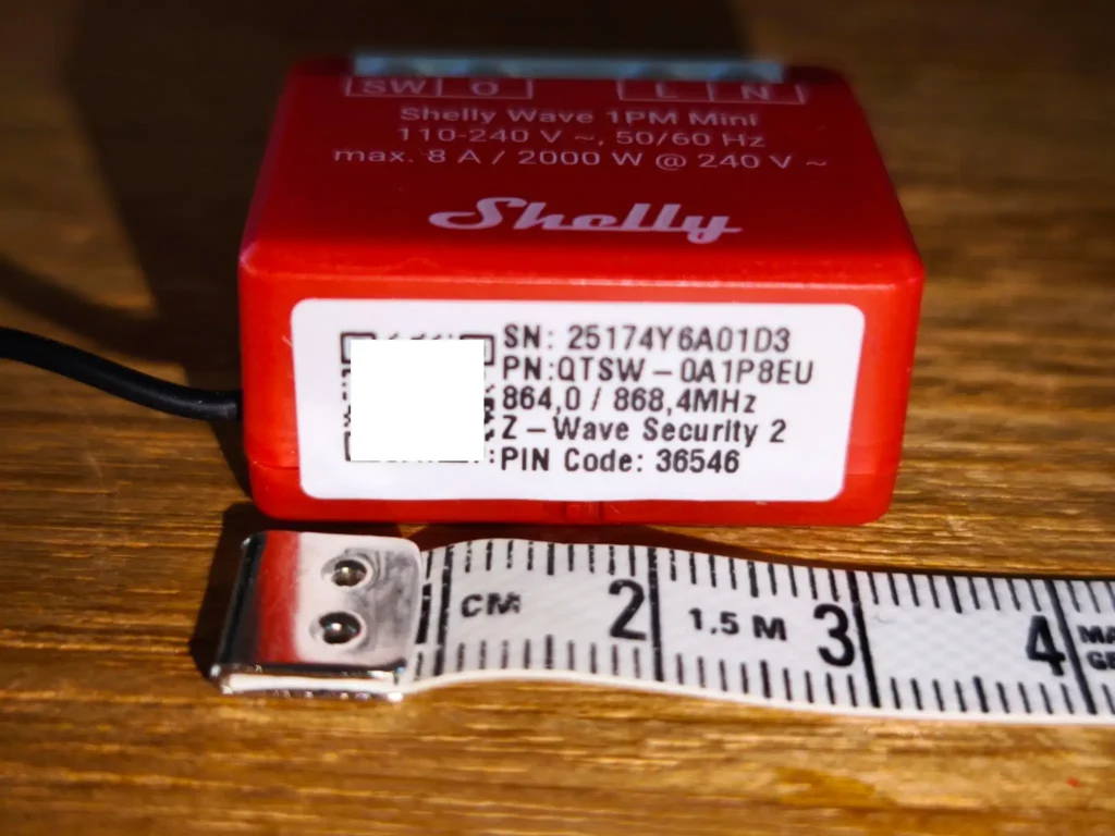 Test Shelly Wave 1PM mini ZWave Plus LR et mesure de conso 13 Shelly wave 1pm mini lr zwave plus mesure conso 2048x1536 012