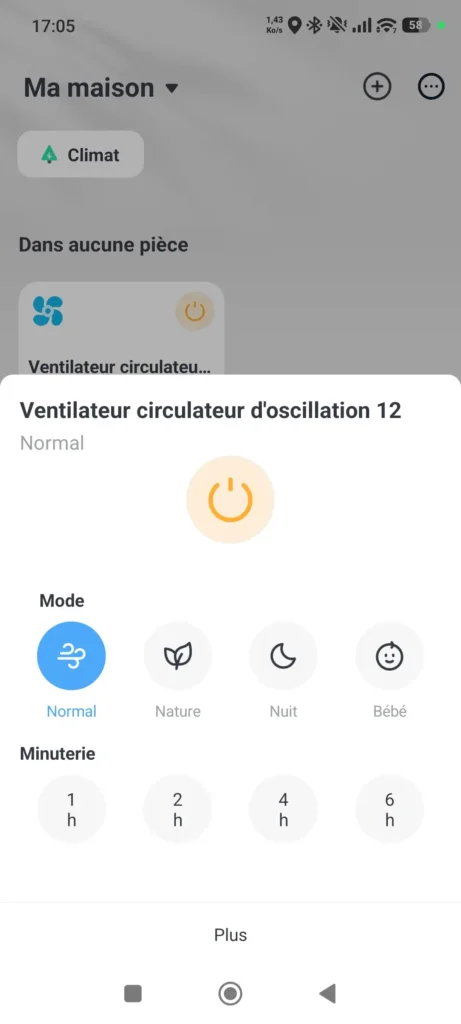 Ventilateur silencieux et intelligent sur pied Switchbot BLE 92 App switchbot ventilateur intelligent silencieux ble sur pied 038