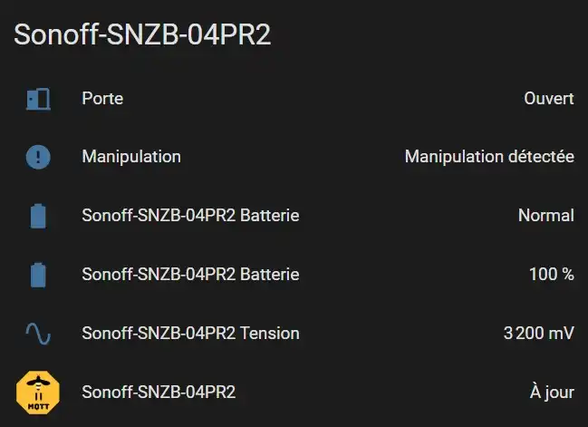 Détecteur d'ouverture Sonoff SensGuard DWGen2 SNZB-04PR2 42 HA dash 002